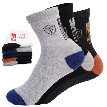 Men's Crew Socks – Breathable Cotton Blend Sports Socks, 5/10 Pairs