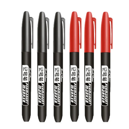 Permanent Markers 6-Piece Set with Waterproof Fine Tip Ink