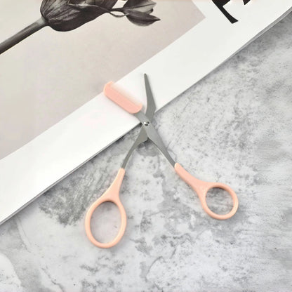 Eyebrow Trimming Scissors with Comb for Precision Grooming