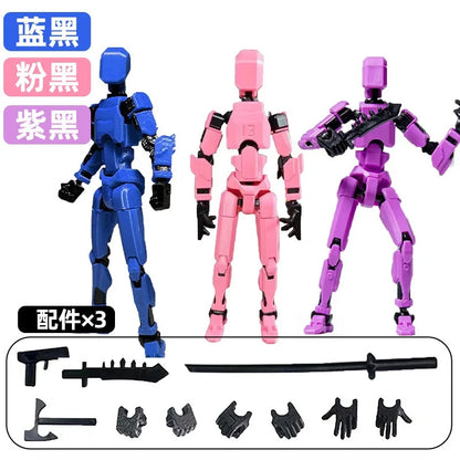 Movable Robot Action Figure, 13-Joint Poseable Model Toy – 14CM