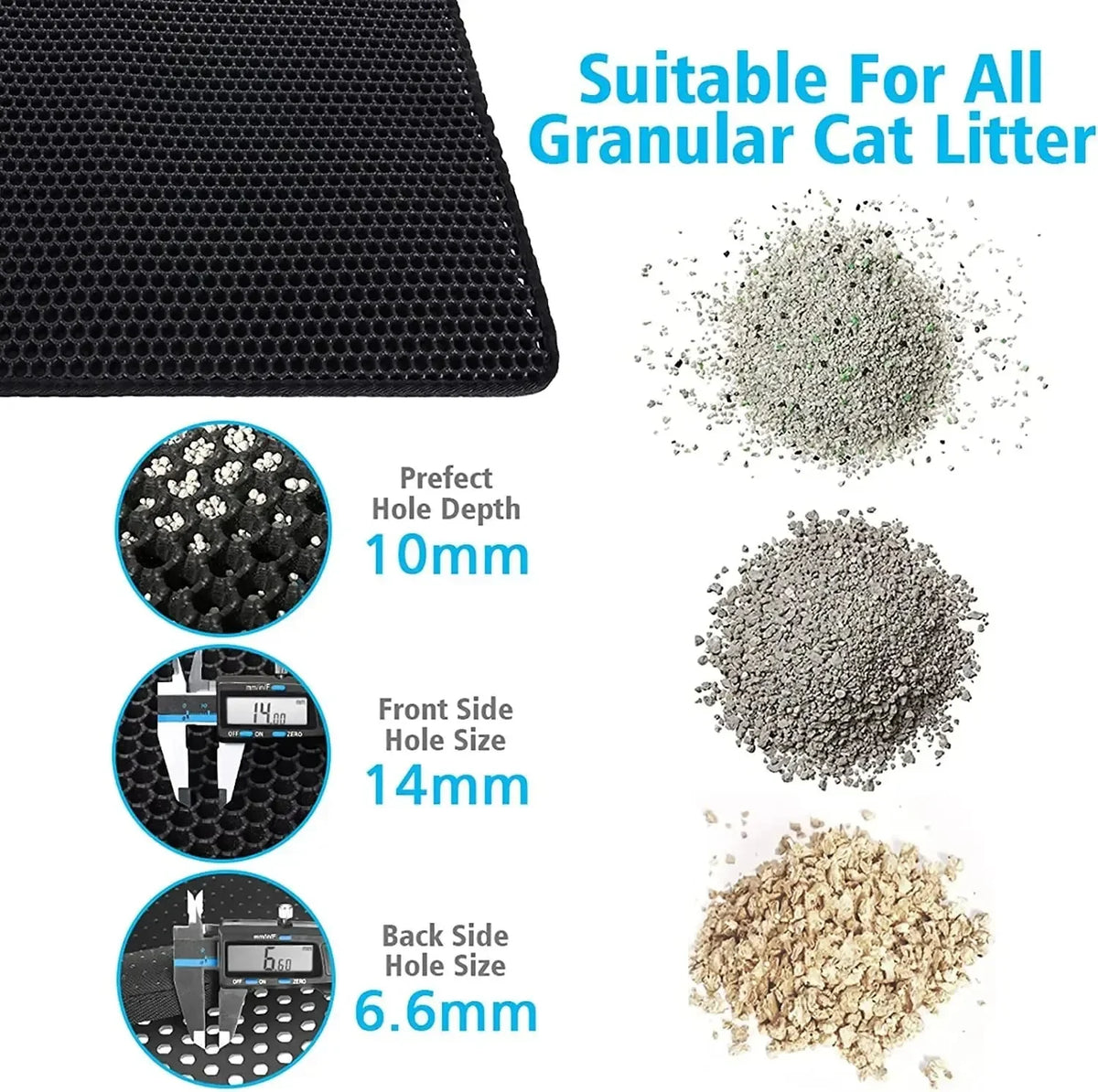 Cat Litter Mat with Double Layer Waterproof Design