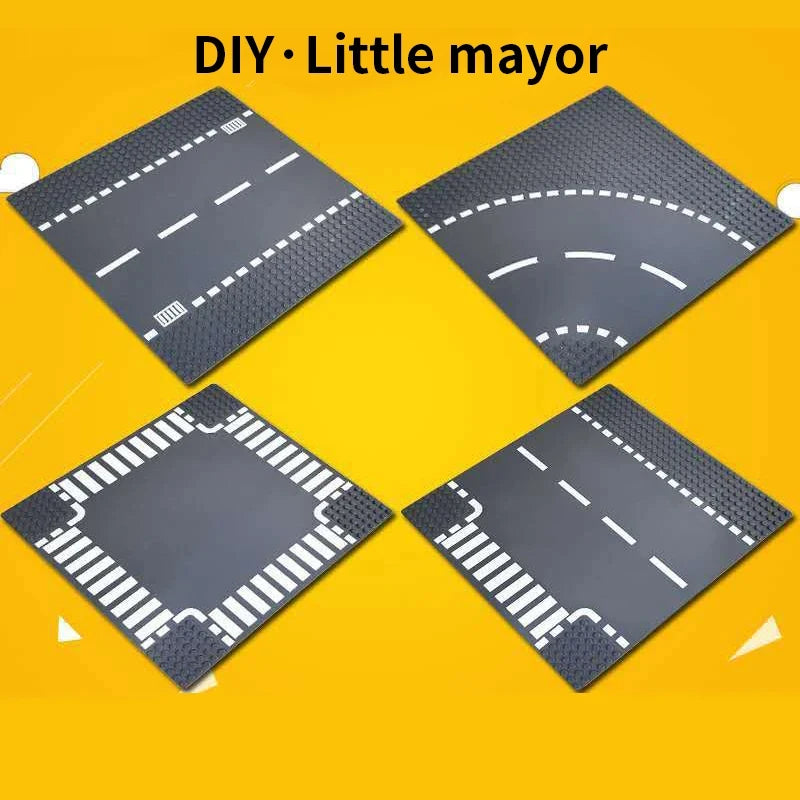 Base Plate 32*32 Building Block Sets City View Traffic Road Figures Construction Toys Bricks Dots Plastic Baseplates For Youths
