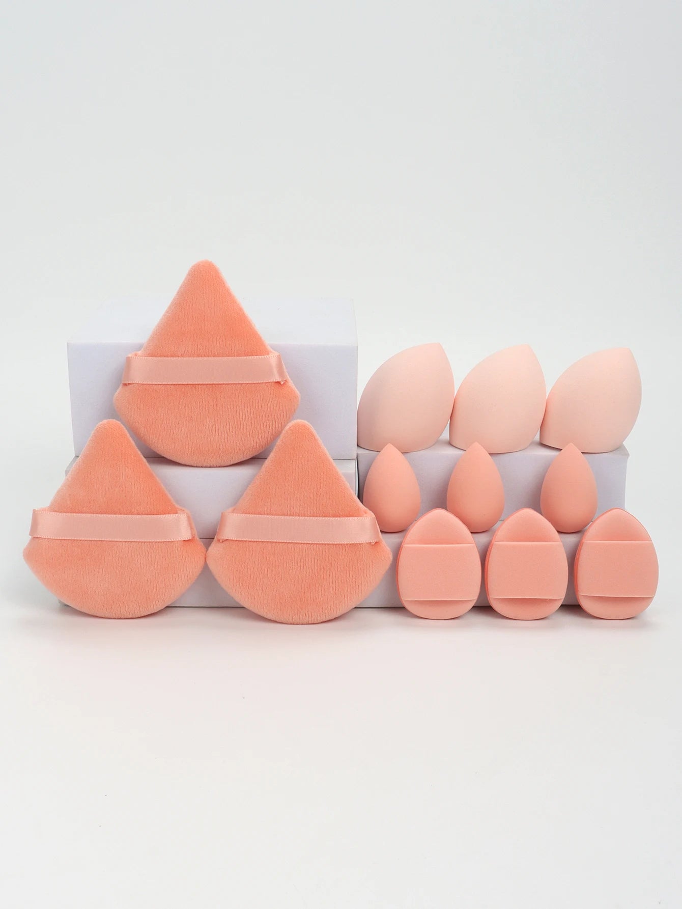 12-Piece Makeup Sponge Set with Powder Puffs and Beauty Blenders
