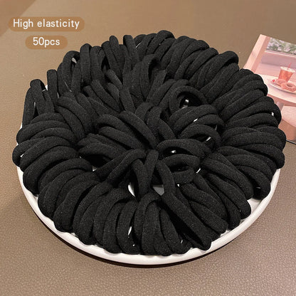 100 Pack Women's Elastic Hair Bands – Seamless Stretchy Hair Ties