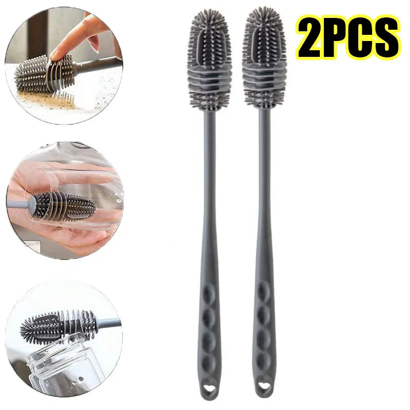 Silicone Bottle Brush – Long Handle Cup Cleaning Tool