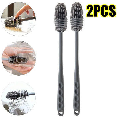 Silicone Bottle Brush – Long Handle Cup Cleaning Tool
