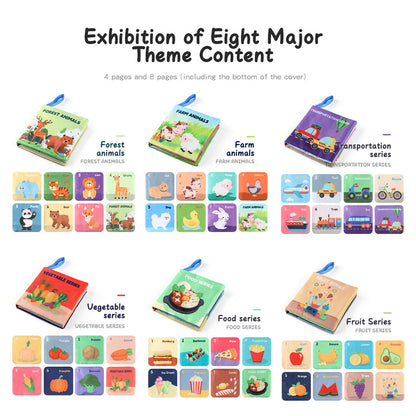 Baby Sensory Book – Soft Touch & Feel High Contrast Learning Toy