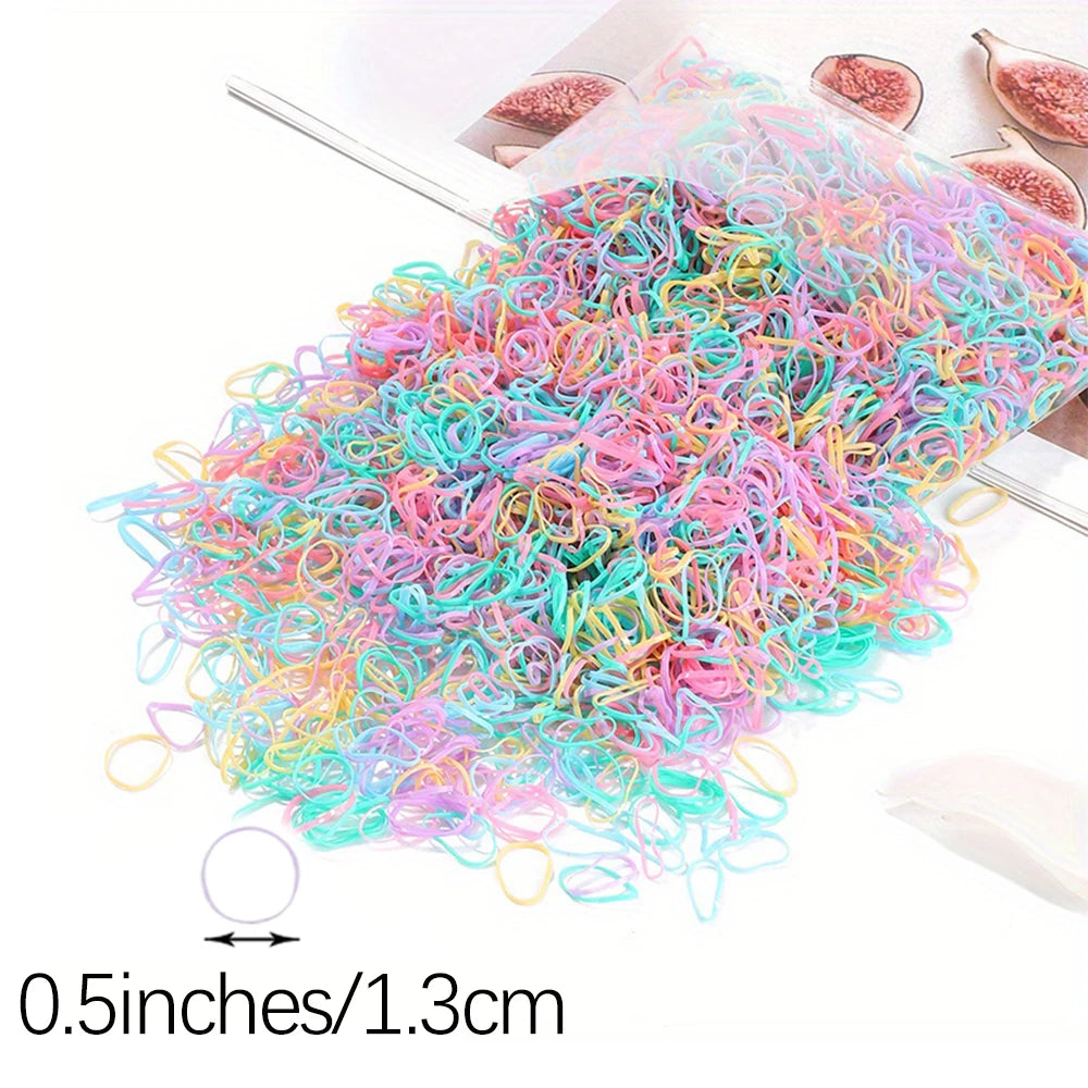 Girls Hair Ties Colorful Elastic Bands for Kids Ponytails