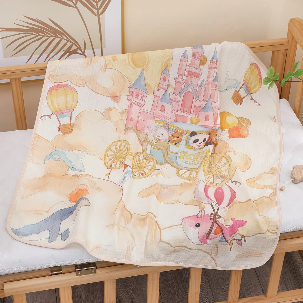 Baby Bath Towel – Soft Cotton Gauze Towel for Newborns