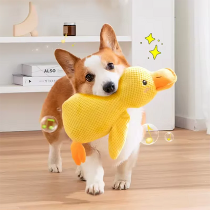 Squeaky Duck Dog Toy – Interactive Plush Toy for Playtime