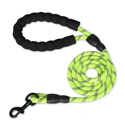 Reflective Dog Leash – Heavy Duty Double Rope with Padded Handle