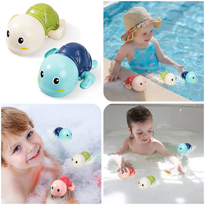 Baby Bath Toys – Wind-Up Swimming Turtle & Whale Water Toys