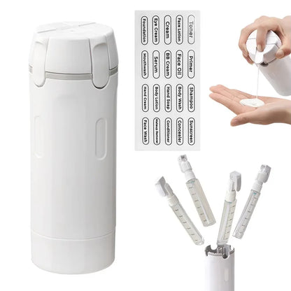 Travel Bottles – 4-in-1 Refillable Toiletry Container Set