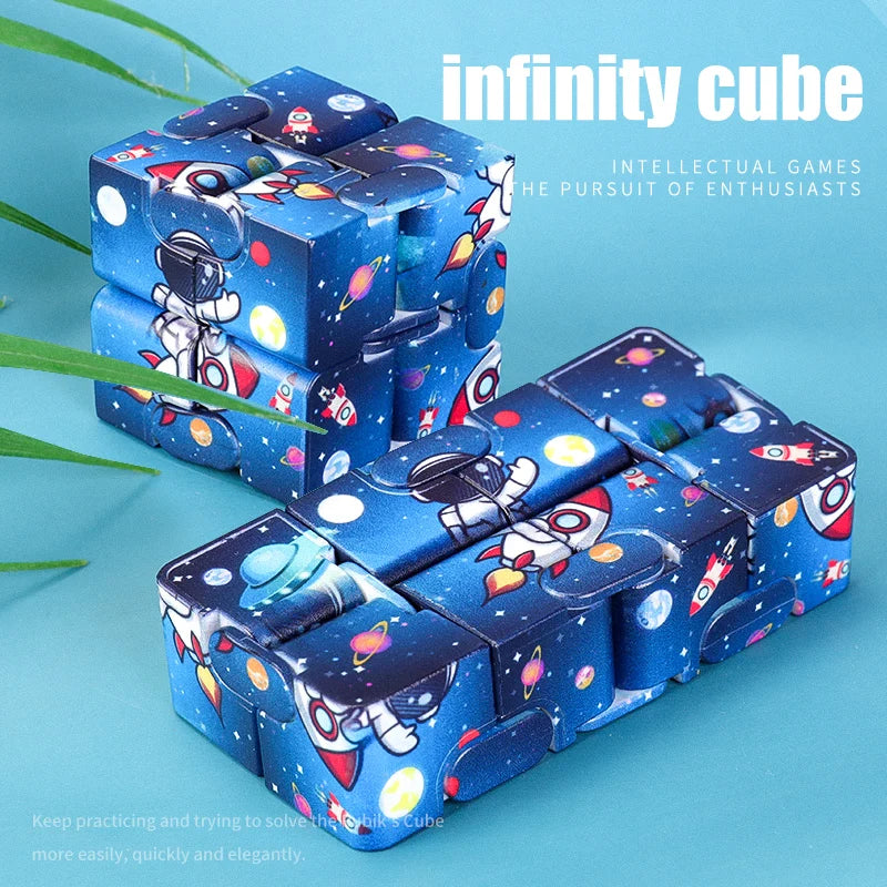 Infinity Fidget Cube – Colorful Folding Desk Fidget Toy