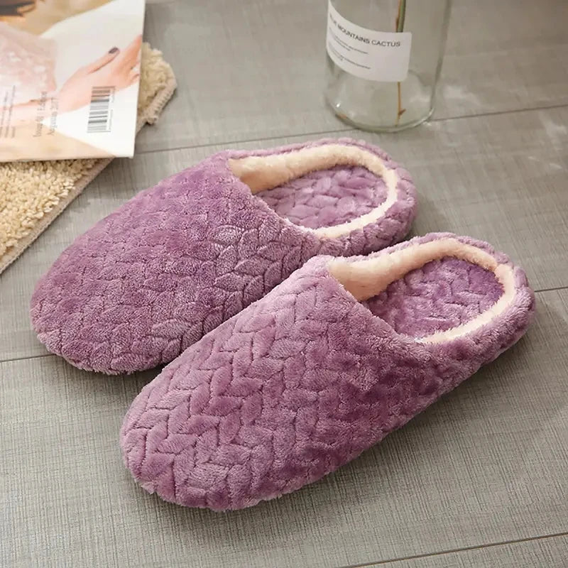 Fluffy Home Slippers – Soft Plush Indoor Slides for Men and Women