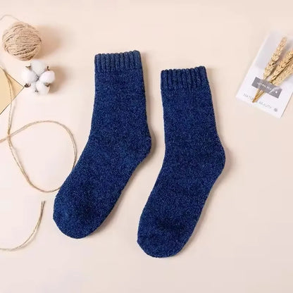 Men's Winter Socks Thick Warm Retro Crew Socks for Cold Weather