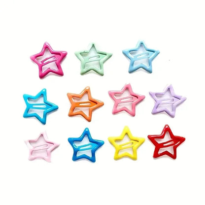 Star Hair Clips – 20 Colorful Barrettes for Girls and Women