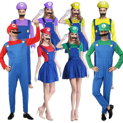 Adult Green Plumber Costume – Funny Jumpsuit for Halloween Cosplay