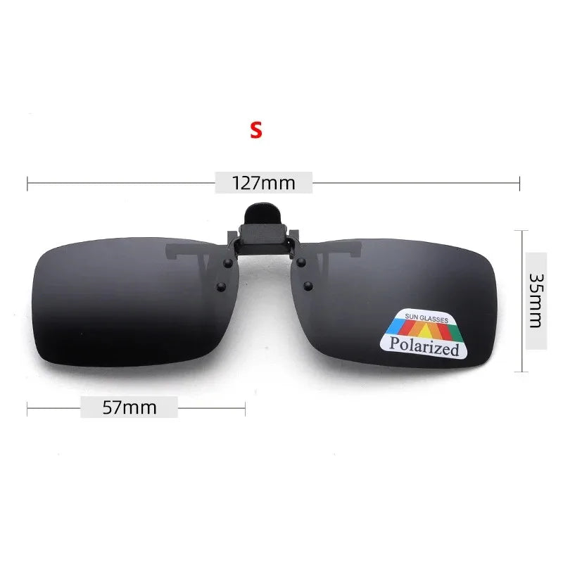 Polarized Clip-On Sunglasses Flip Up UV Protection Lens Clips