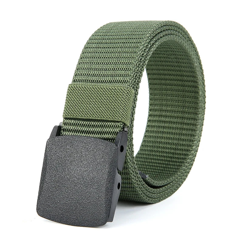 Men's Tactical Nylon Belt with Automatic Buckle for Outdoor Use