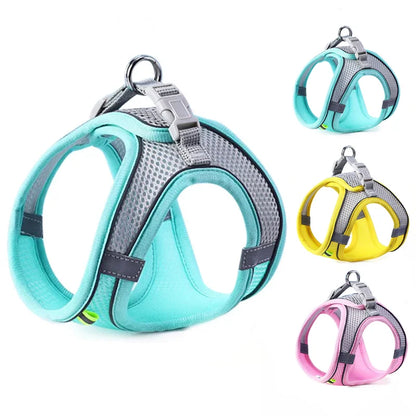 Reflective Pet Harness – Breathable Adjustable Vest & Leash Set