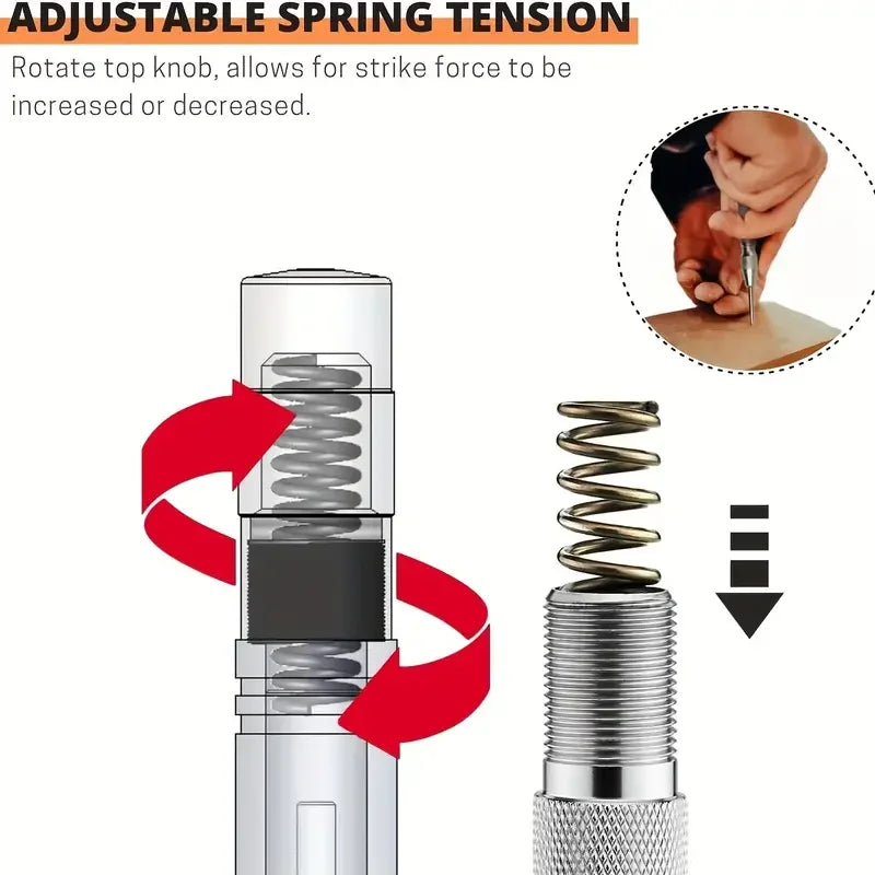 Automatic Center Punch – Spring Loaded Hole Marker for Wood & Metal