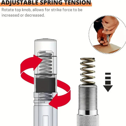 Automatic Center Punch – Spring Loaded Hole Marker for Wood & Metal