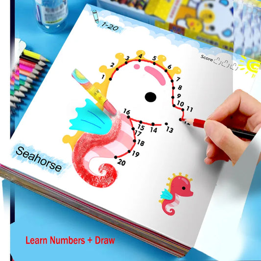 Kids Drawing Workbook with Number Tracing and Doodle Activities