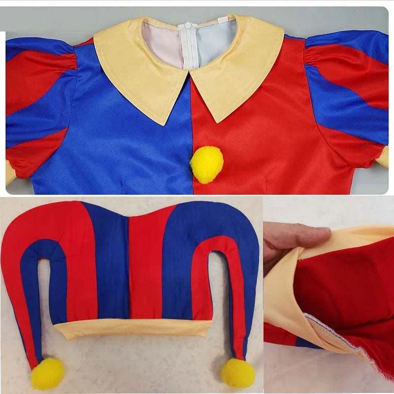 Circus Cosplay Costume – Jumpsuit, Hat & Gloves Set