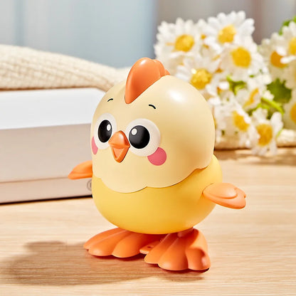 Colorful Wind Up Chick Toy with Crawling and Swinging Action