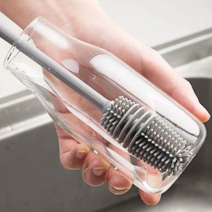 Silicone Bottle Cleaning Brush – Long Handle Cup & Glass Scrubber