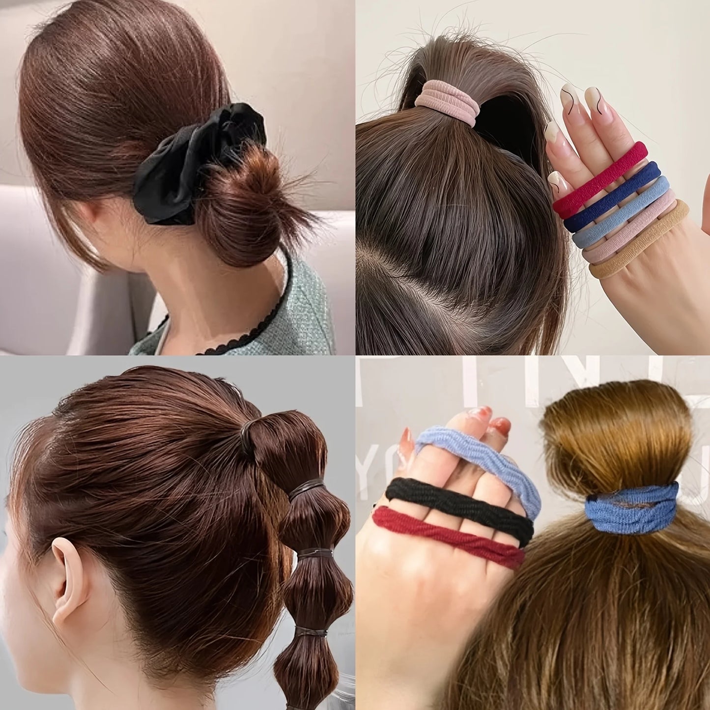 1109PCS Women's Hair Accessories Set with Elastic Bands & Scrunchies