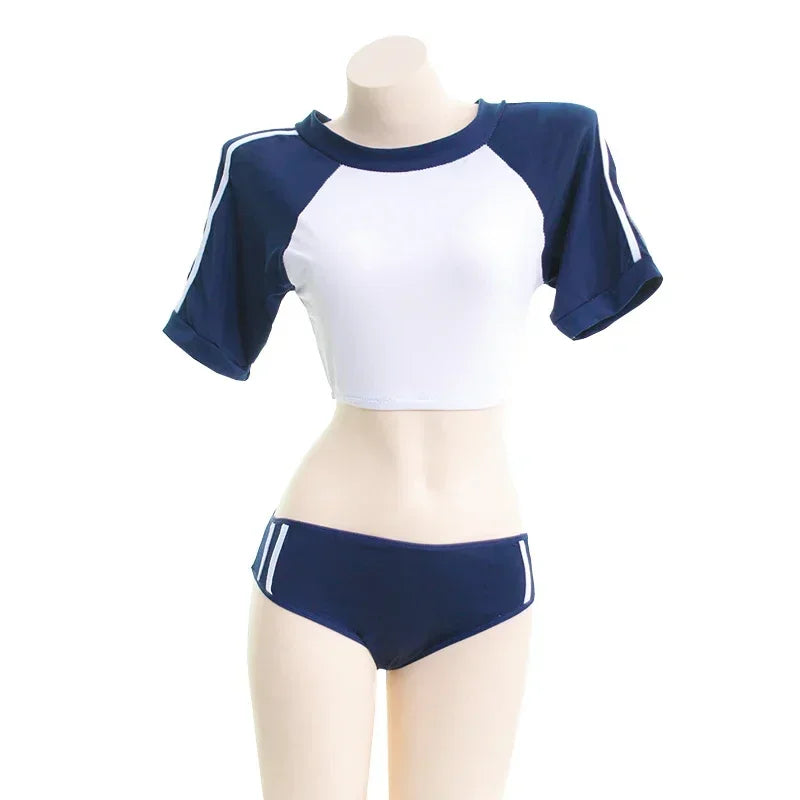 School Student Uniform Cosplay Costumes Cheerleader Uniform Costume School Girl Sports Sukumizu Cosplay