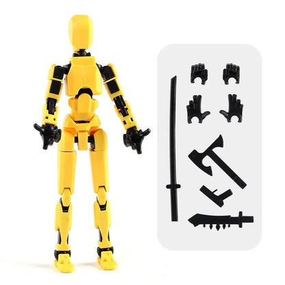 Movable Robot Action Figure, 13-Joint Poseable Model Toy – 14CM