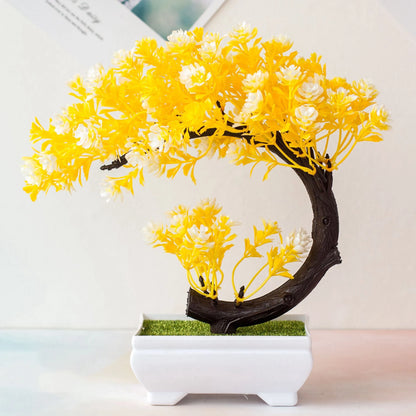 Artificial Bonsai Tree – Crescent Style Desktop Plant Decoration