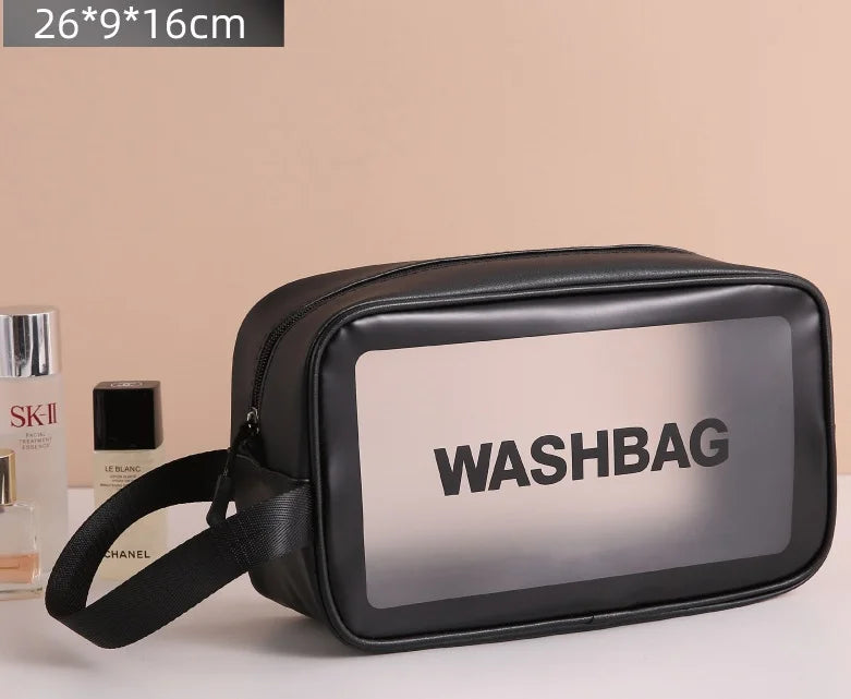 Waterproof Travel Makeup Bag with Transparent Large Capacity Design