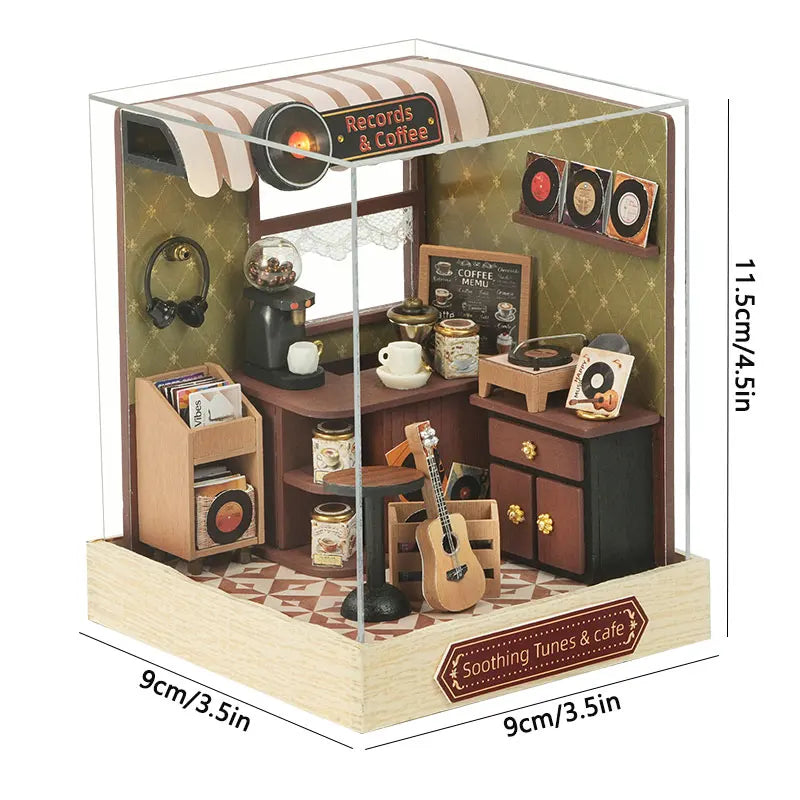 Doll House Kit Mini DIY Flower House Handmade 3D Puzzle Assembly Building Toys Home Bedroom Decoration With Furniture DollHouses
