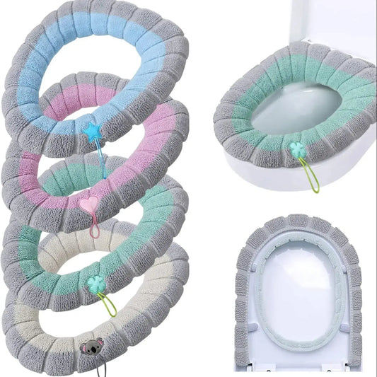 Toilet Seat Cover – Soft Washable Warm Cushion for Bathroom