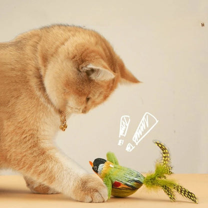 Interactive Bird Cat Toy – Hanging Cat Teaser with Catnip