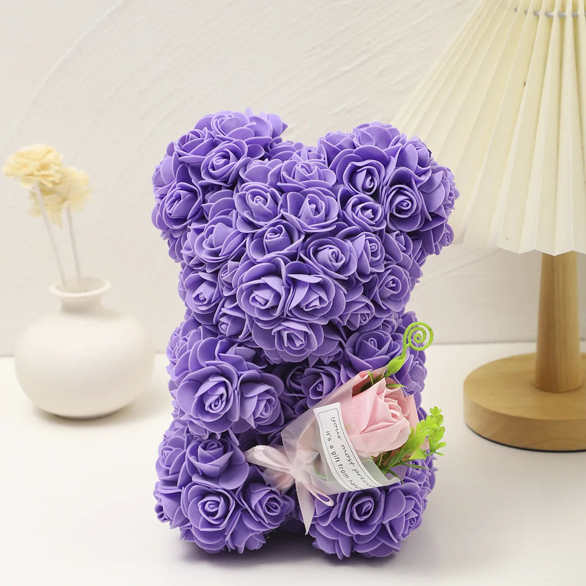 Rose Bear Bouquet Foam Flower Teddy Bear Gift for Weddings