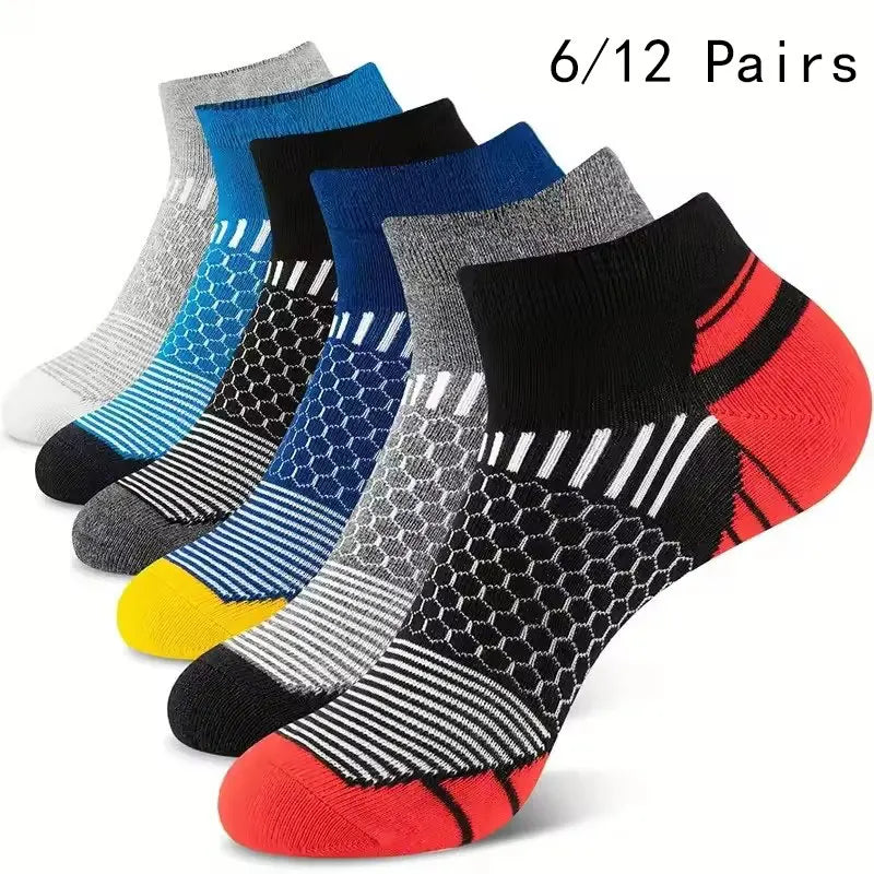Men's Low Cut Socks – Comfortable Casual Socks, 6 or 12 Pairs