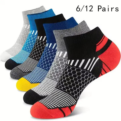 Men's Low Cut Socks – Comfortable Casual Socks, 6 or 12 Pairs