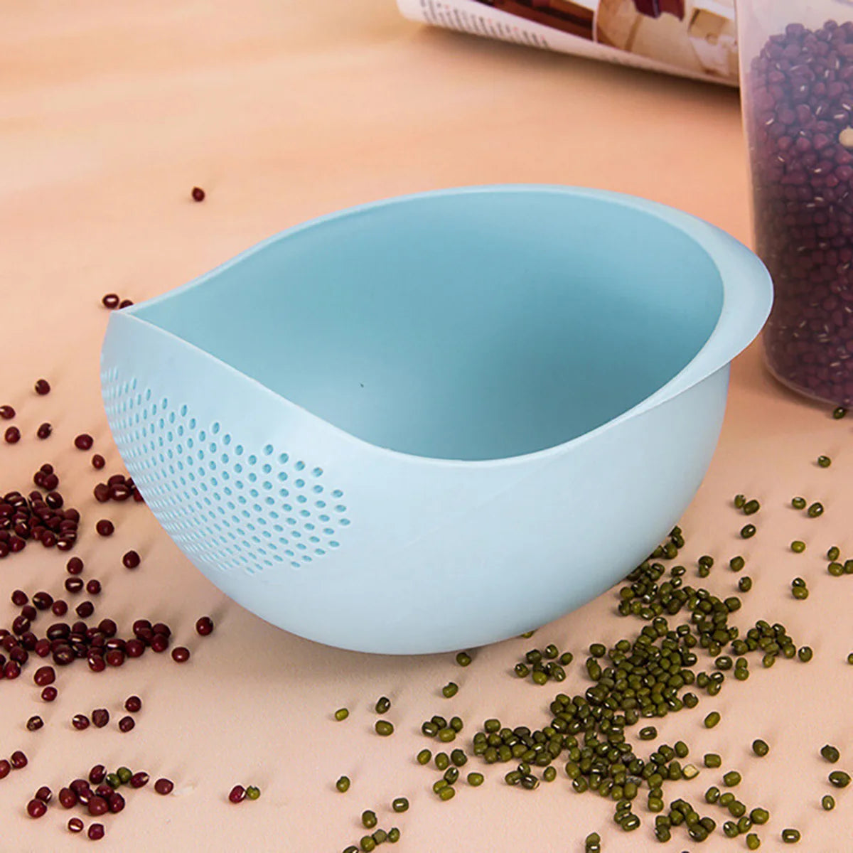 Rice Washing Basket Double Layer Colander with Handles