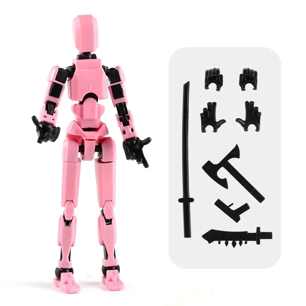 Movable Robot Action Figure, 13-Joint Poseable Model Toy – 14CM