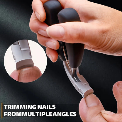 Nail Clippers for Thick Nails with Sharp Curved Stainless Steel Blade