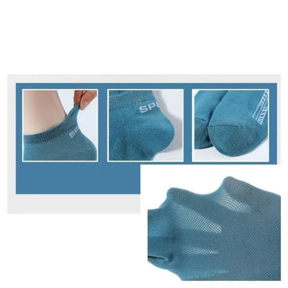 Men's Cotton Ankle Socks Breathable Low Cut Sports Socks 5 Pairs