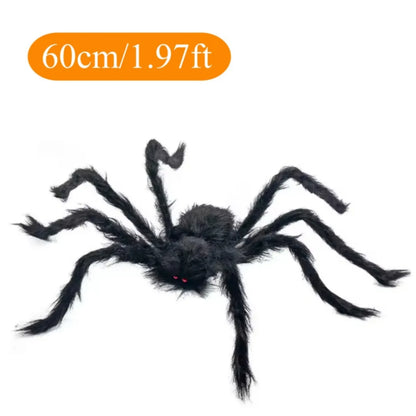 Giant Halloween Spider – Black Plush Spider Decoration