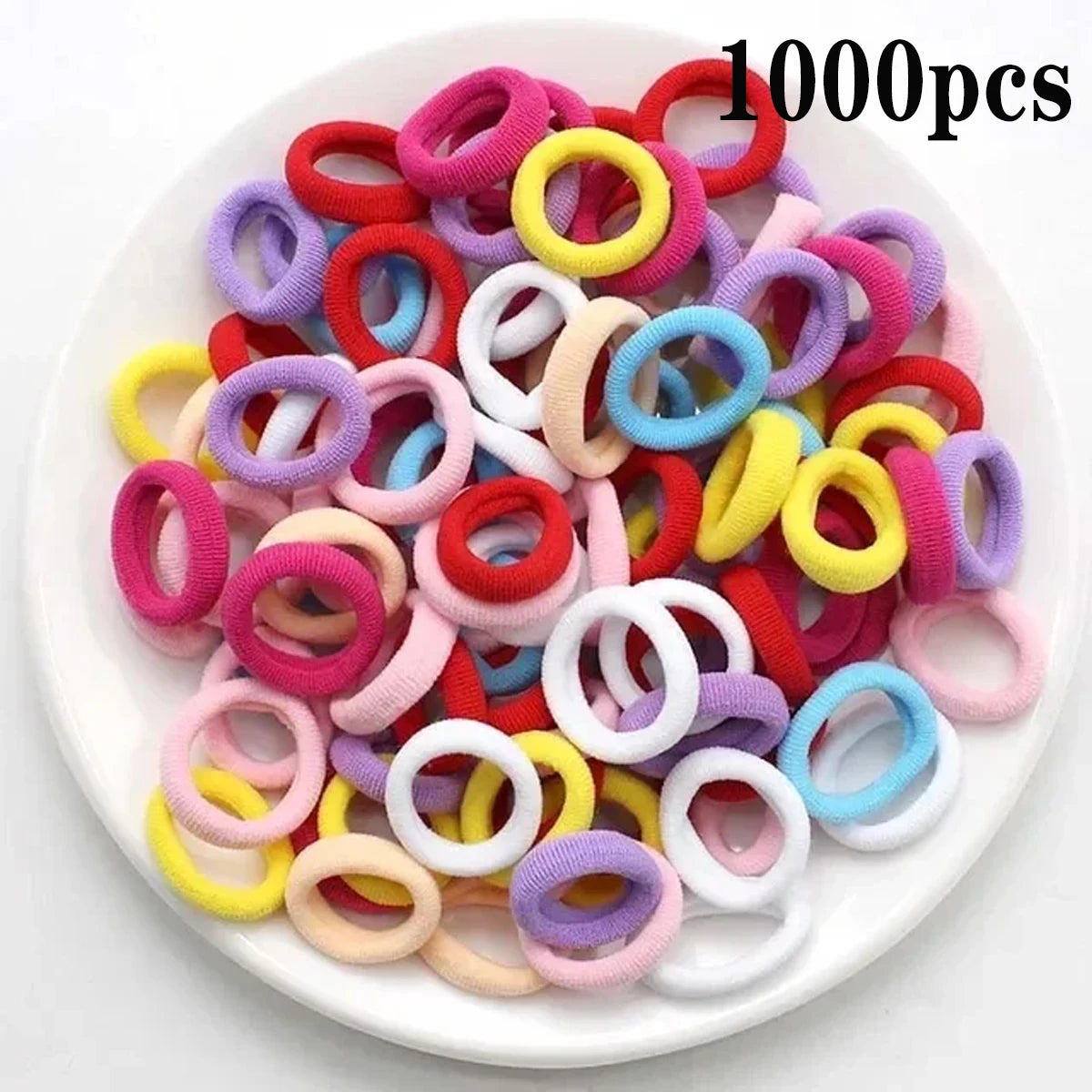 Small Hair Ties – Colorful Nylon Elastic Bands for Girls