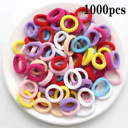 Small Hair Ties – Colorful Nylon Elastic Bands for Girls