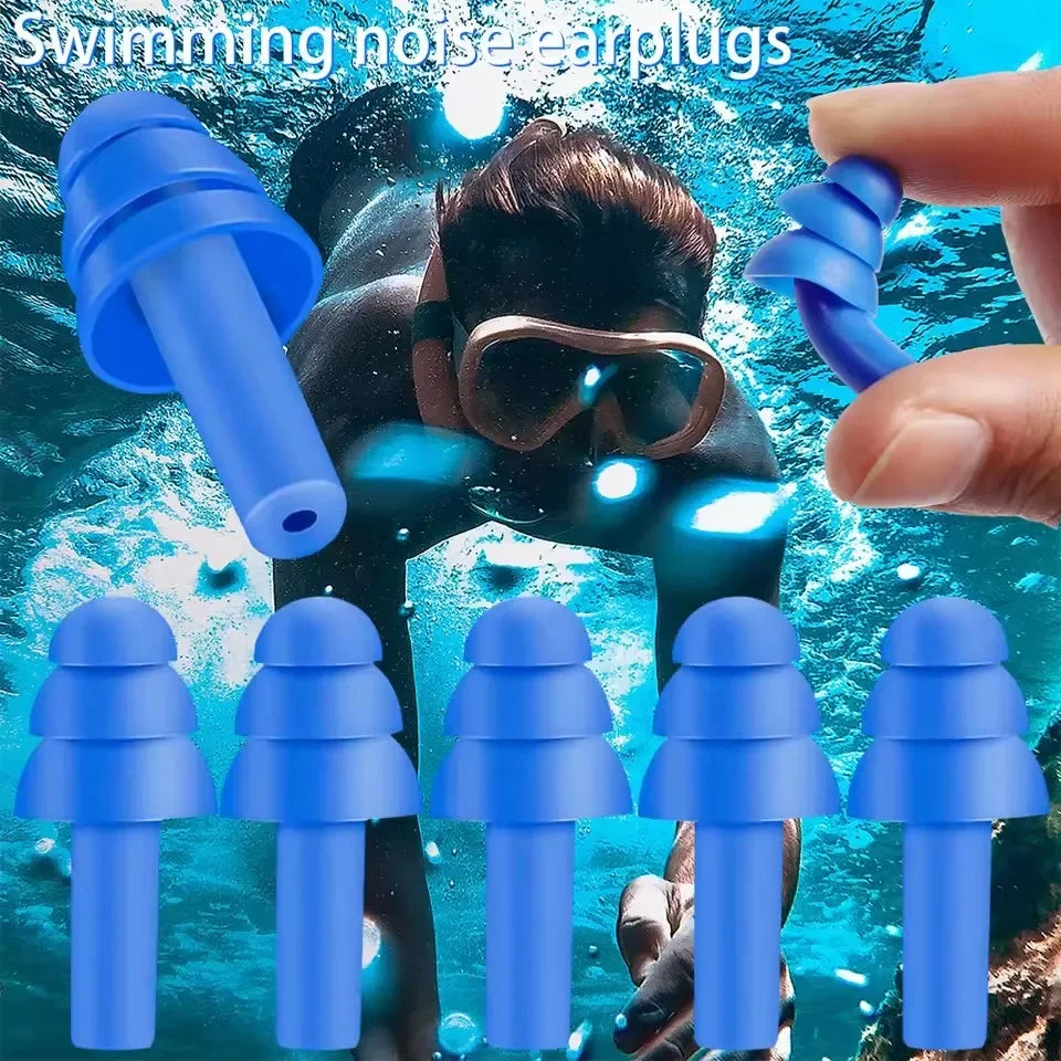 Reusable Silicone Ear Plugs for Sleeping, Swimming & Noise Reduction